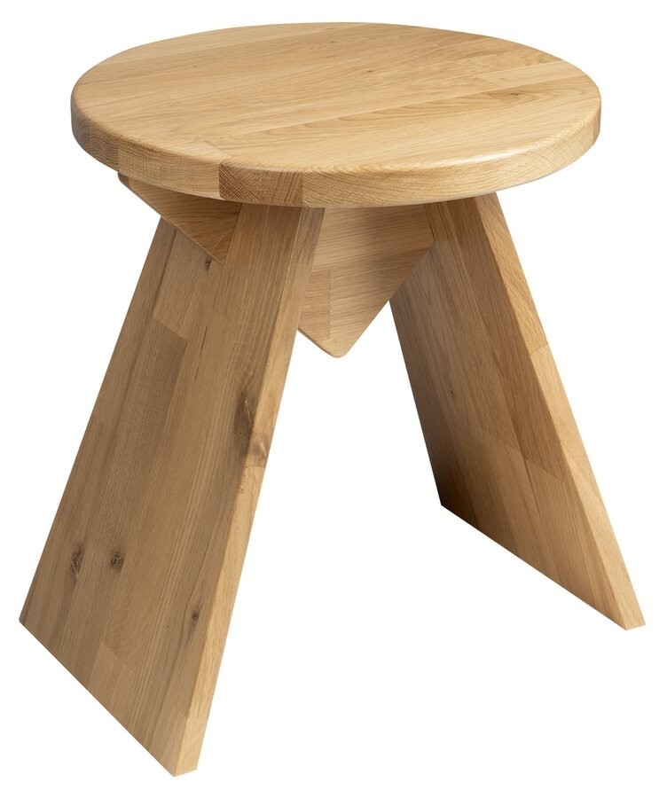 SAPHO ASTYLE kulatá stolička ø 36x41cm, masiv přírodní dub AS420