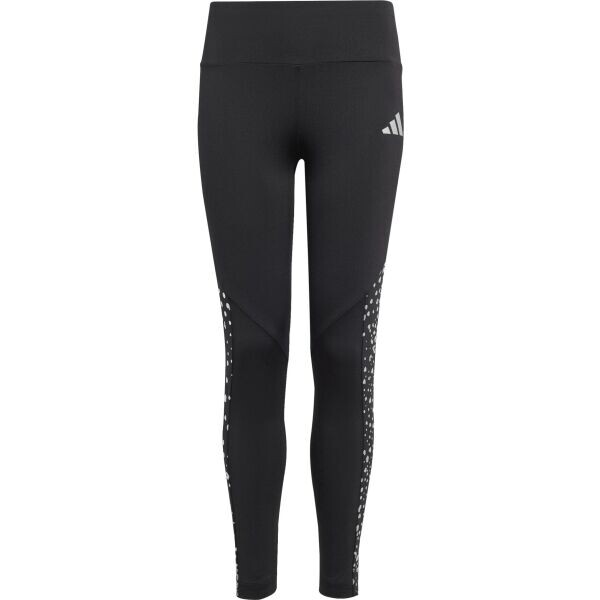 adidas TRAINING ESSENTIALS GLAM PRINT LEGGINS Dívčí sportovní legíny, černá, velikost