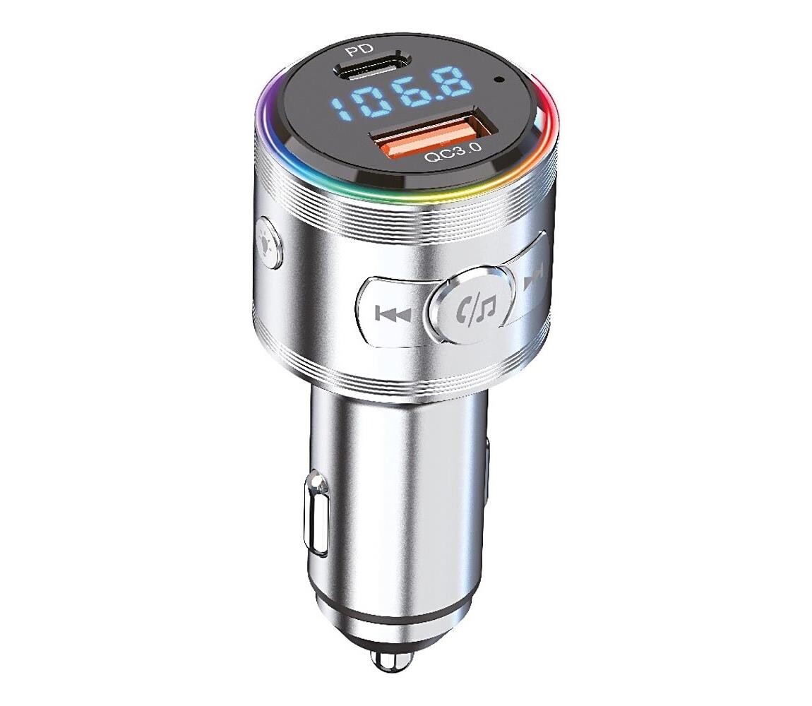 Winner Group Winner Group - Nabíječka do auta s FM vysílačem a funkcí handsfree 20W stříbrná