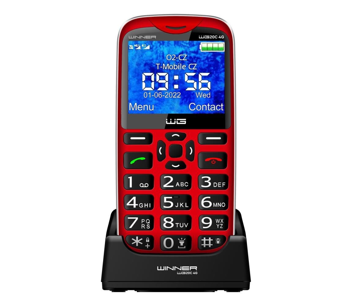 Winner Group Winner Group - Mobilní telefon pro seniory 1600 mAh červená