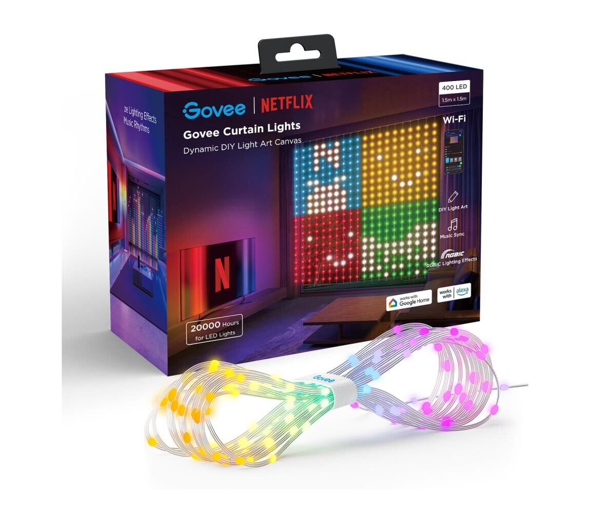 Govee Govee - LED RGB Stmívatelný dekorační řetěz LED/15W/230V IP65 Wi-Fi