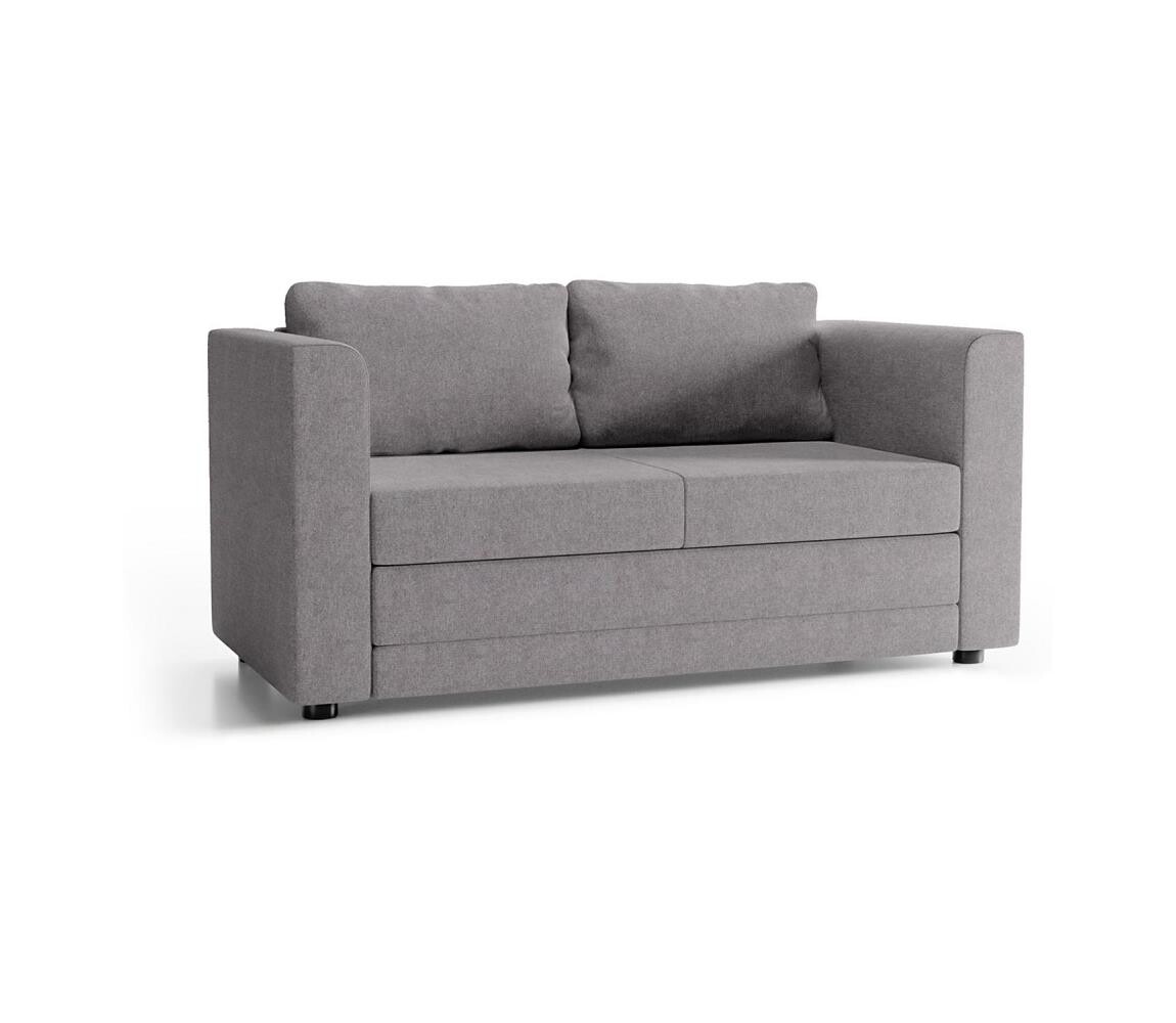 Meble Polskie Čalouněná rozkládací dvoumístná pohovka s područkami LAYLA šedá