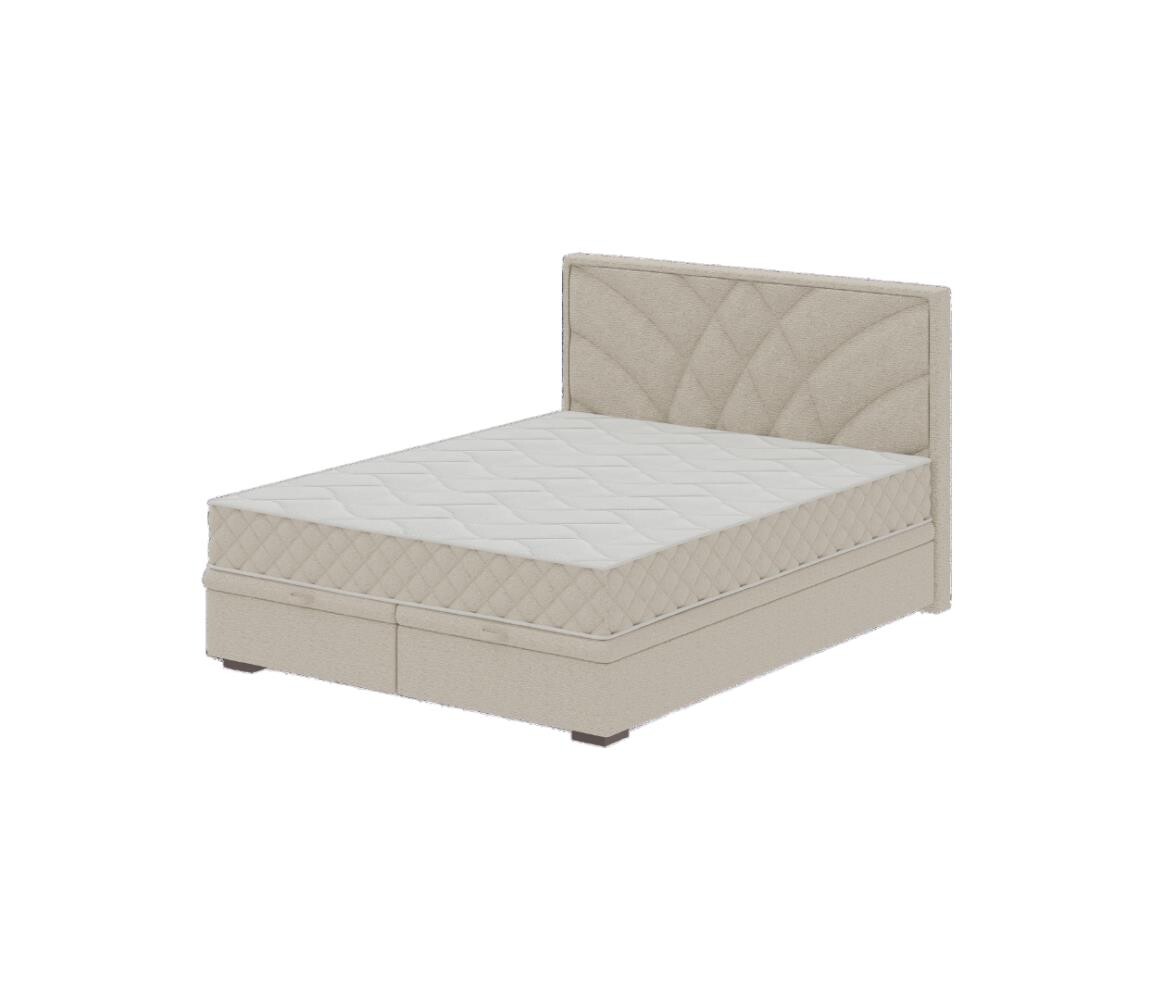 Meble Polskie Čalouněná postel s matracemi a úložným prostorem GINA 180x200 cm béžová