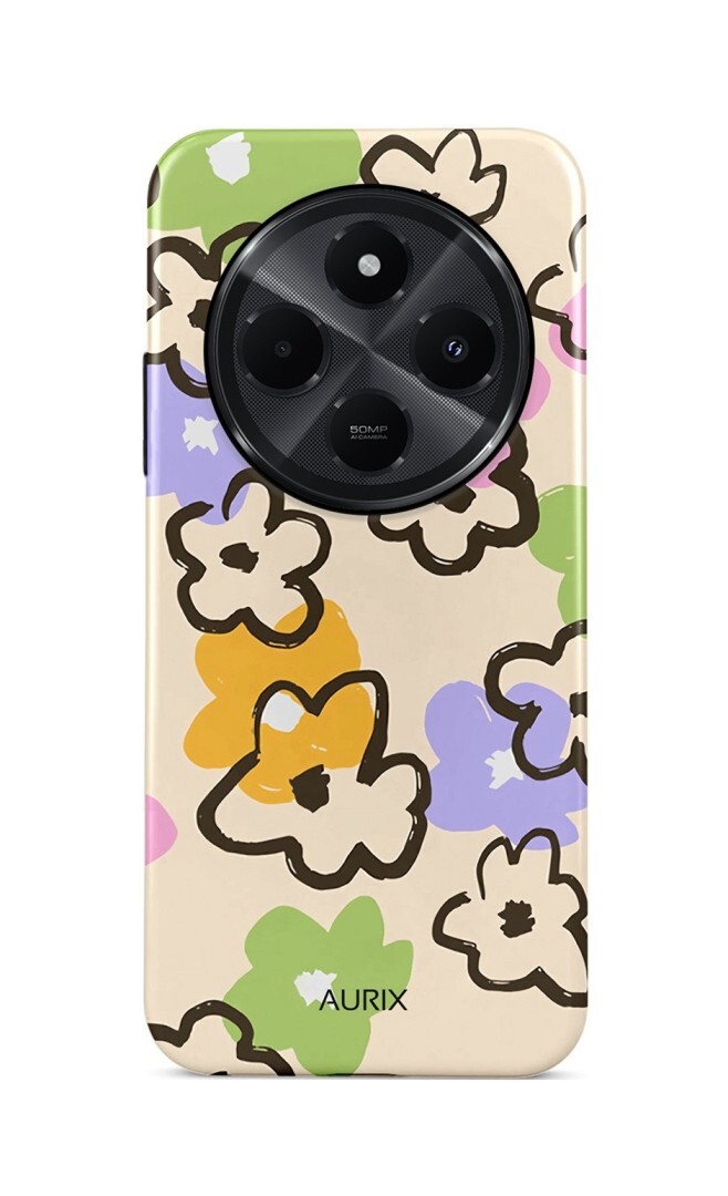 Kryt AURIX Xiaomi Redmi 14C pevný Flower Drawing 140118