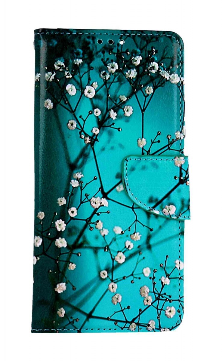 Pouzdro TopQ Motorola Edge 60 Fusion knížkové Modré s květy 140077