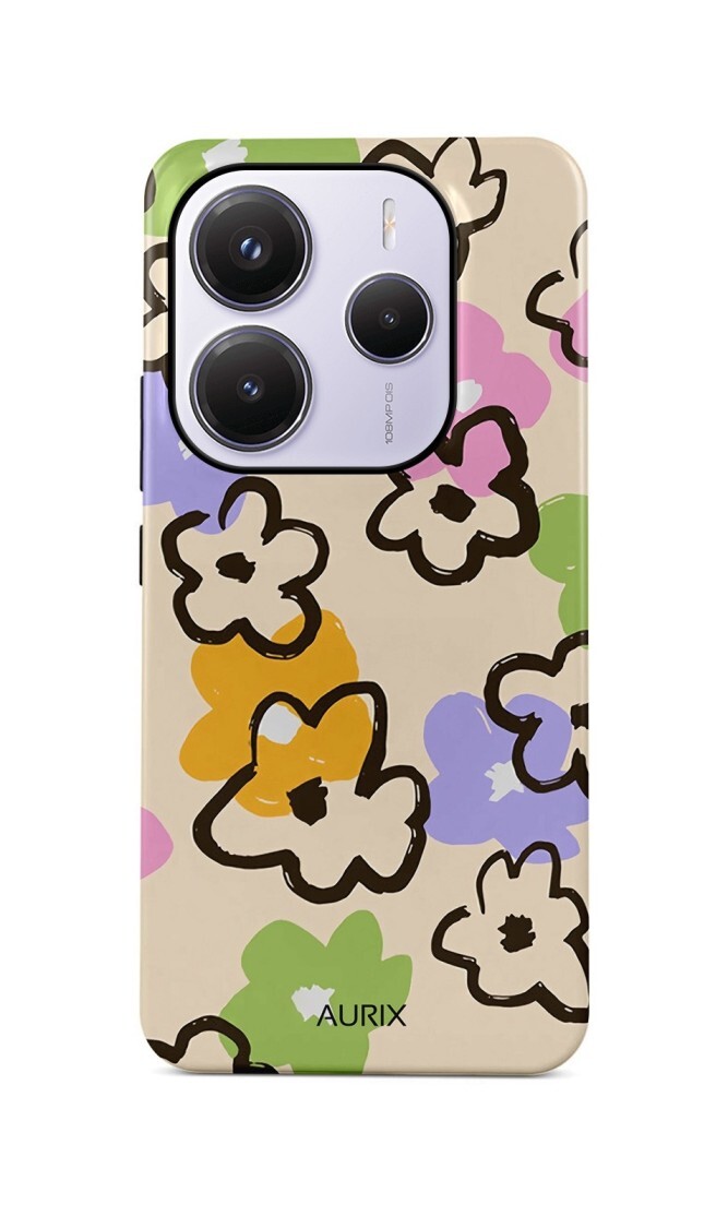 Kryt AURIX Xiaomi Redmi Note 14 5G pevný Flower Drawing 136502