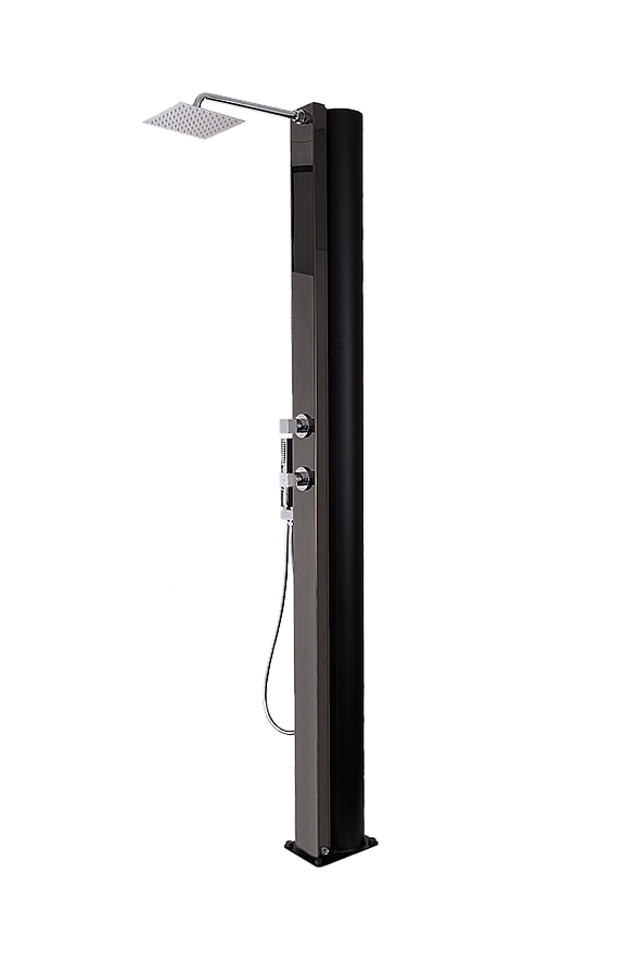 Hanscraft Solární sprcha BORA s ruční sprchou (antracit / kávová)