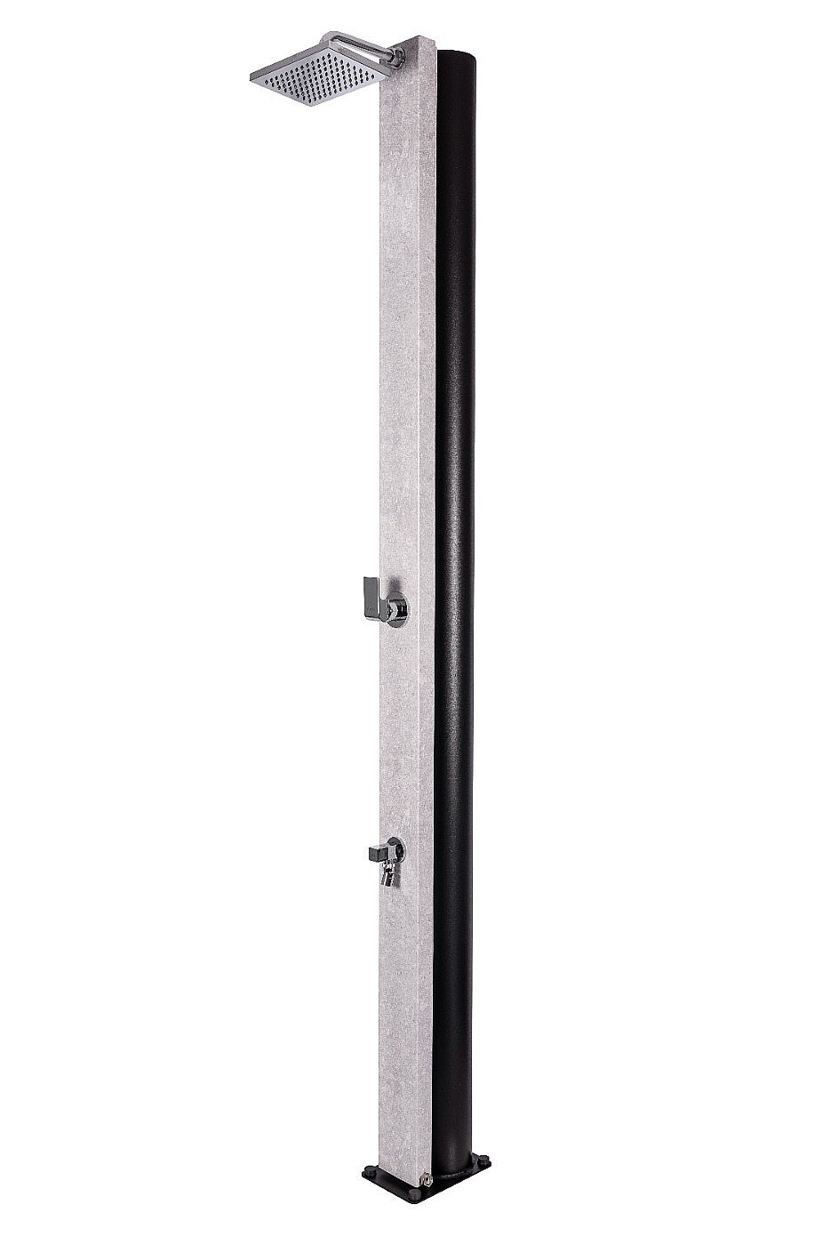 Hanscraft Solární sprcha GARDEN ŽULA s oplachem nohou (antracit / imitace kamene)