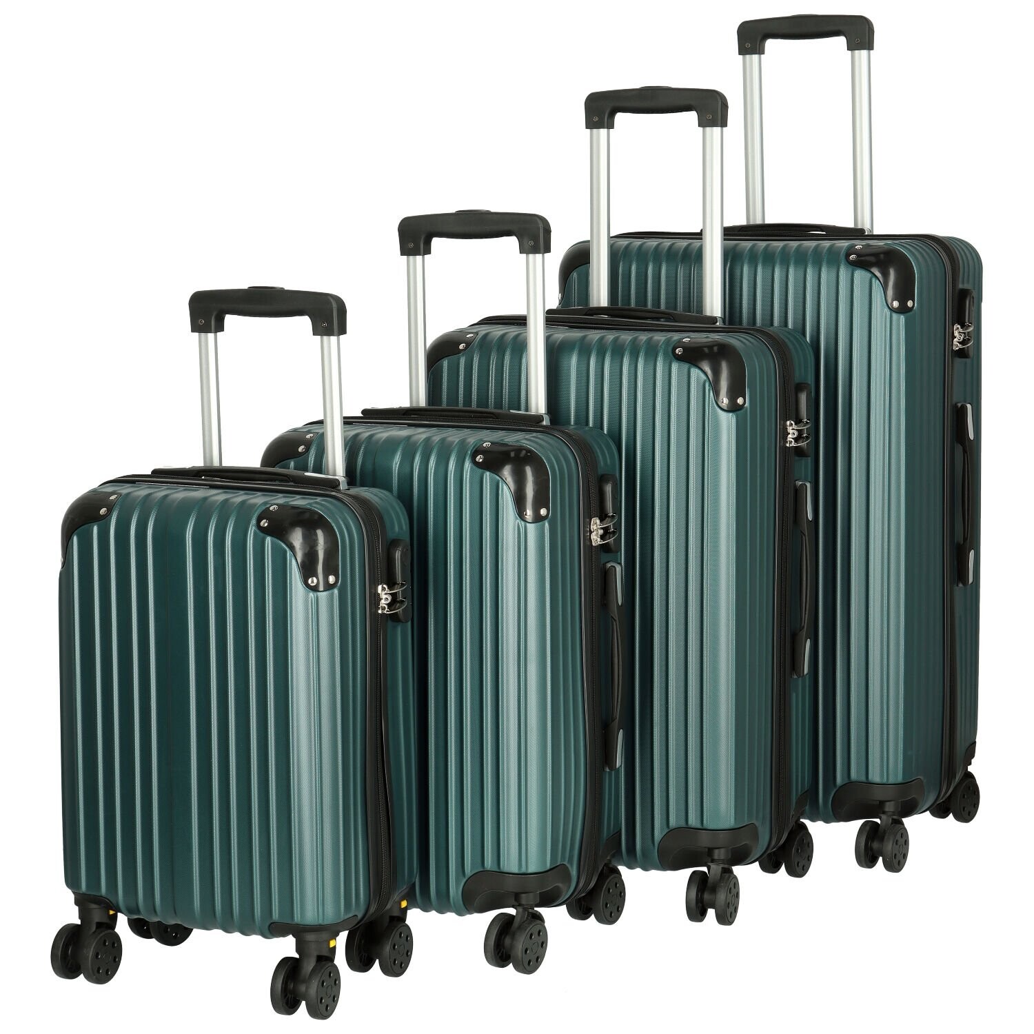 Cestovní plastový kufr tmavě zelený - Ormi Dalie SADA zelená