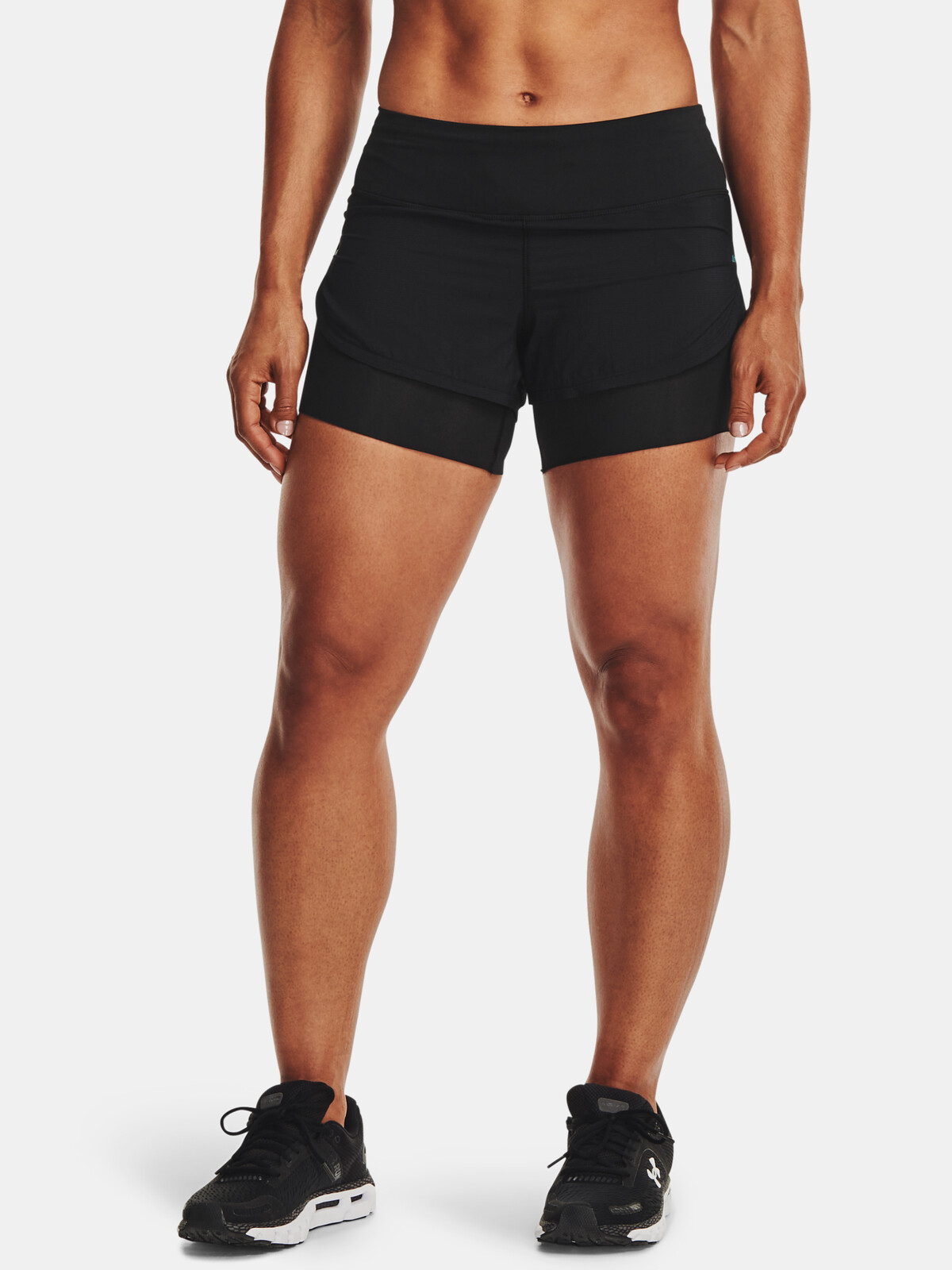 Under Armour Kraťasy UA RUSH Run 2N1 Short-BLK - Dámské
