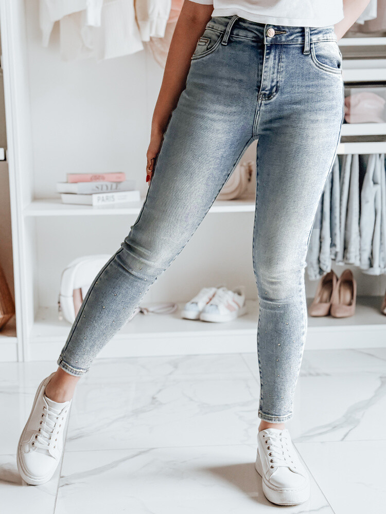 Spodnie damskie jeansowe PEARLYME niebieskie Dstreet