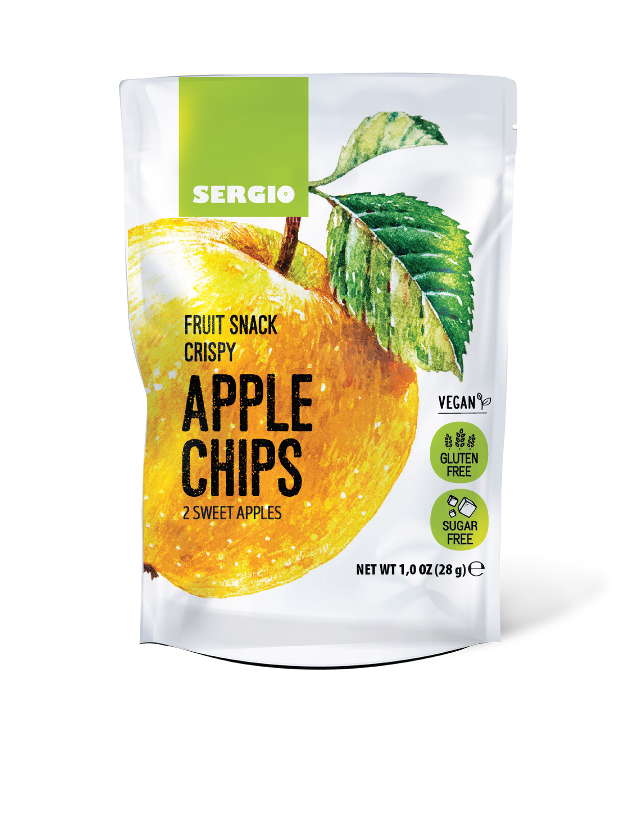 SERGIO Jablečné lupínky ze žlutého jablka 28 g