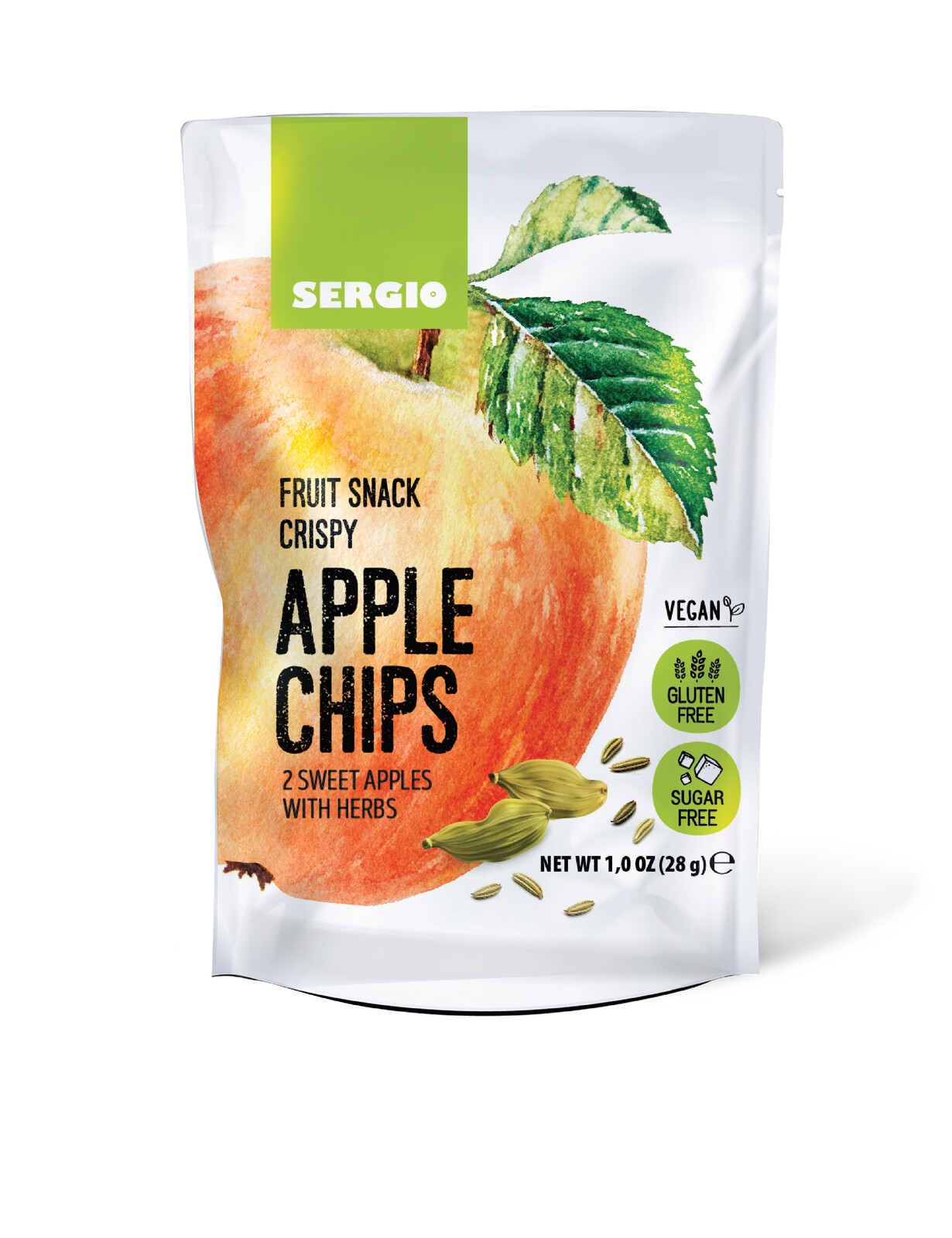 SERGIO Jablečné lupínky s kardamomem 28 g