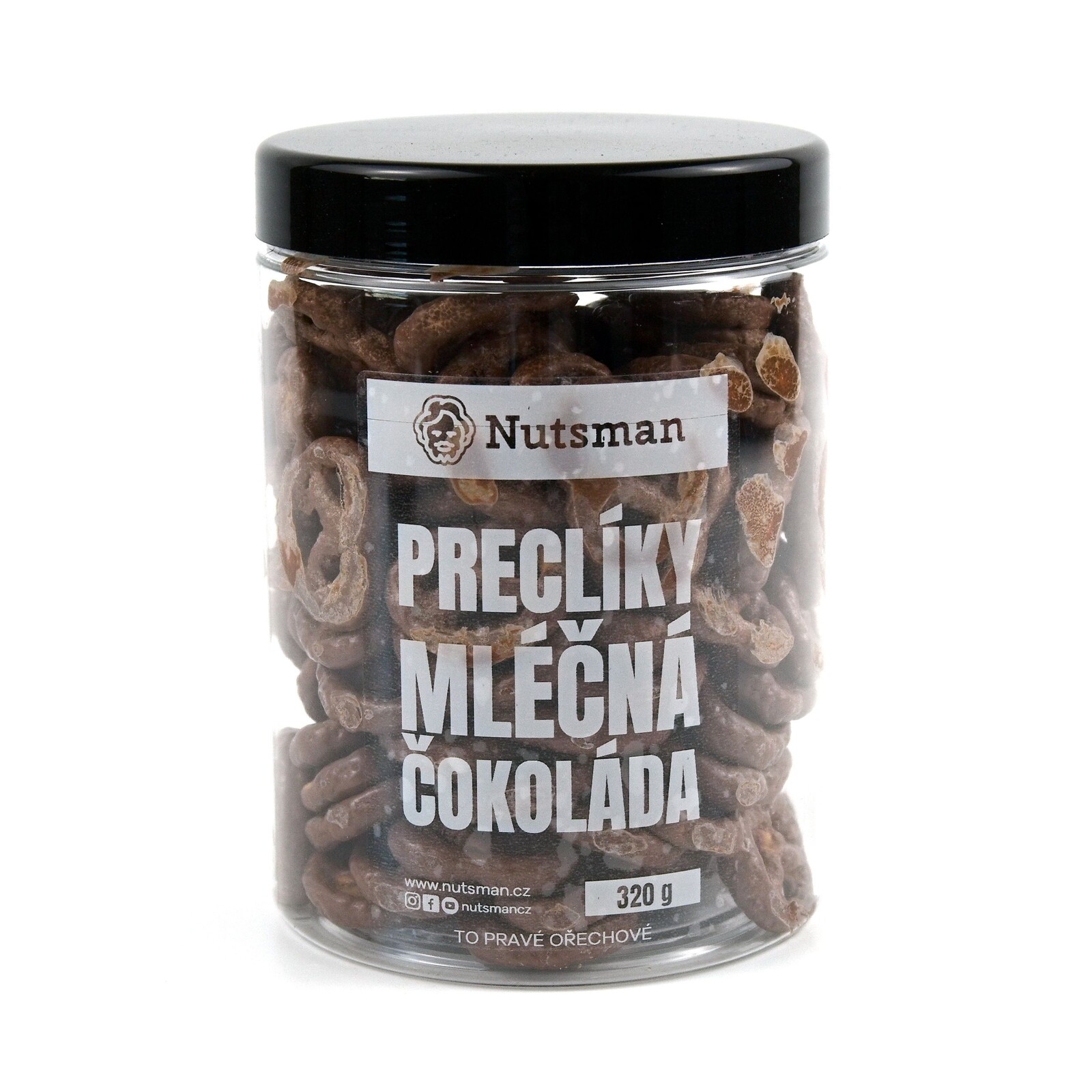 NUTSMAN Preclíky mléčná čokoláda 320 g