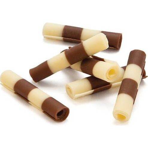 Čokoládové ruličky dvoubarevné Thuja (50 g) - dortis