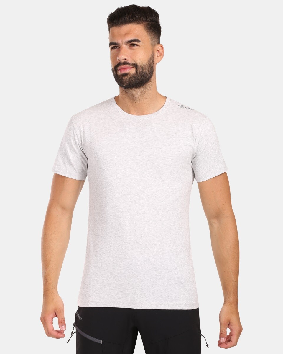 Pánské bavlněné tričko kilpi promo-m světle šedá 3xl