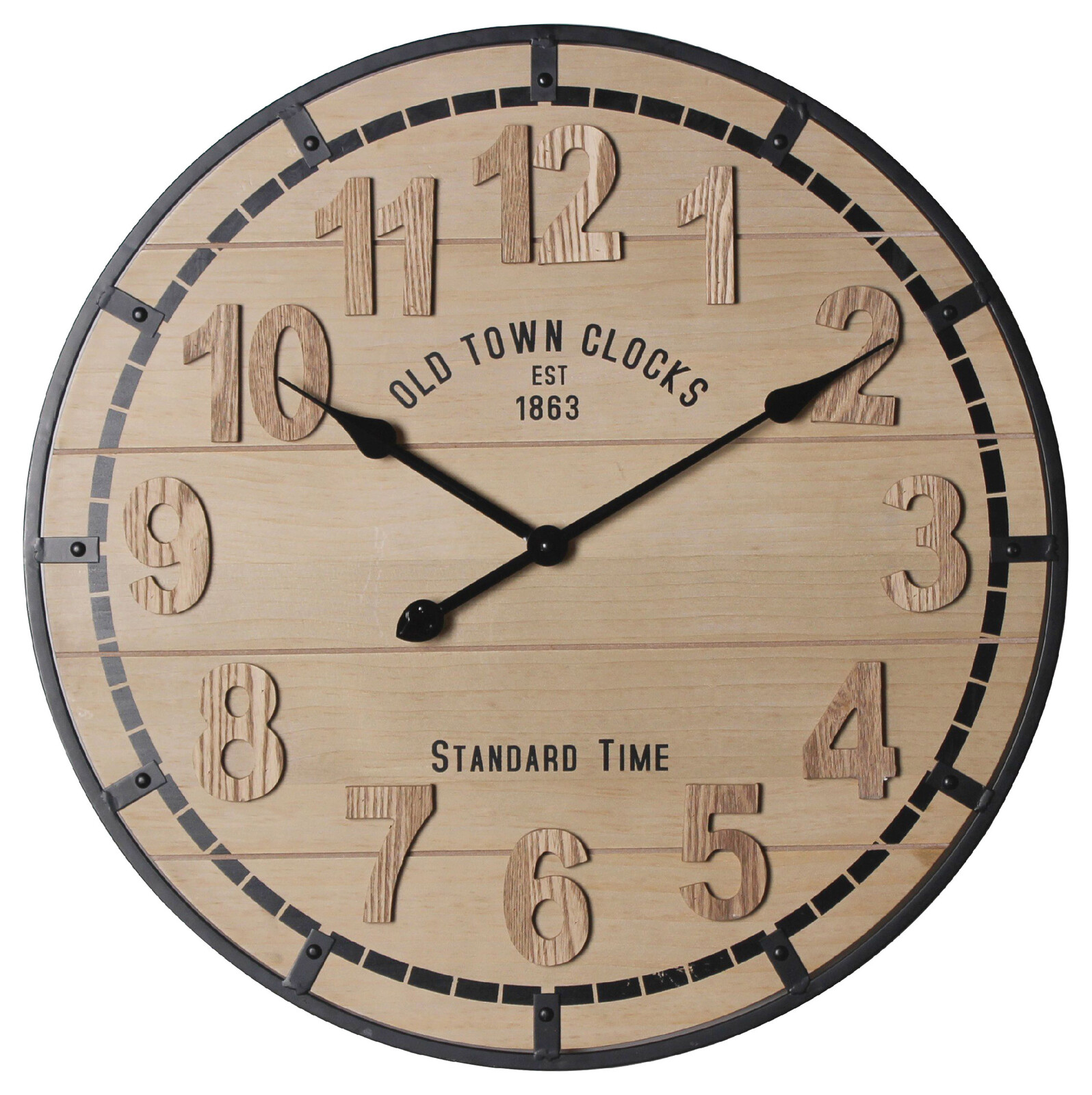 Nástěnné hodiny ROCA hnědá Ø 60 cm Mybesthome