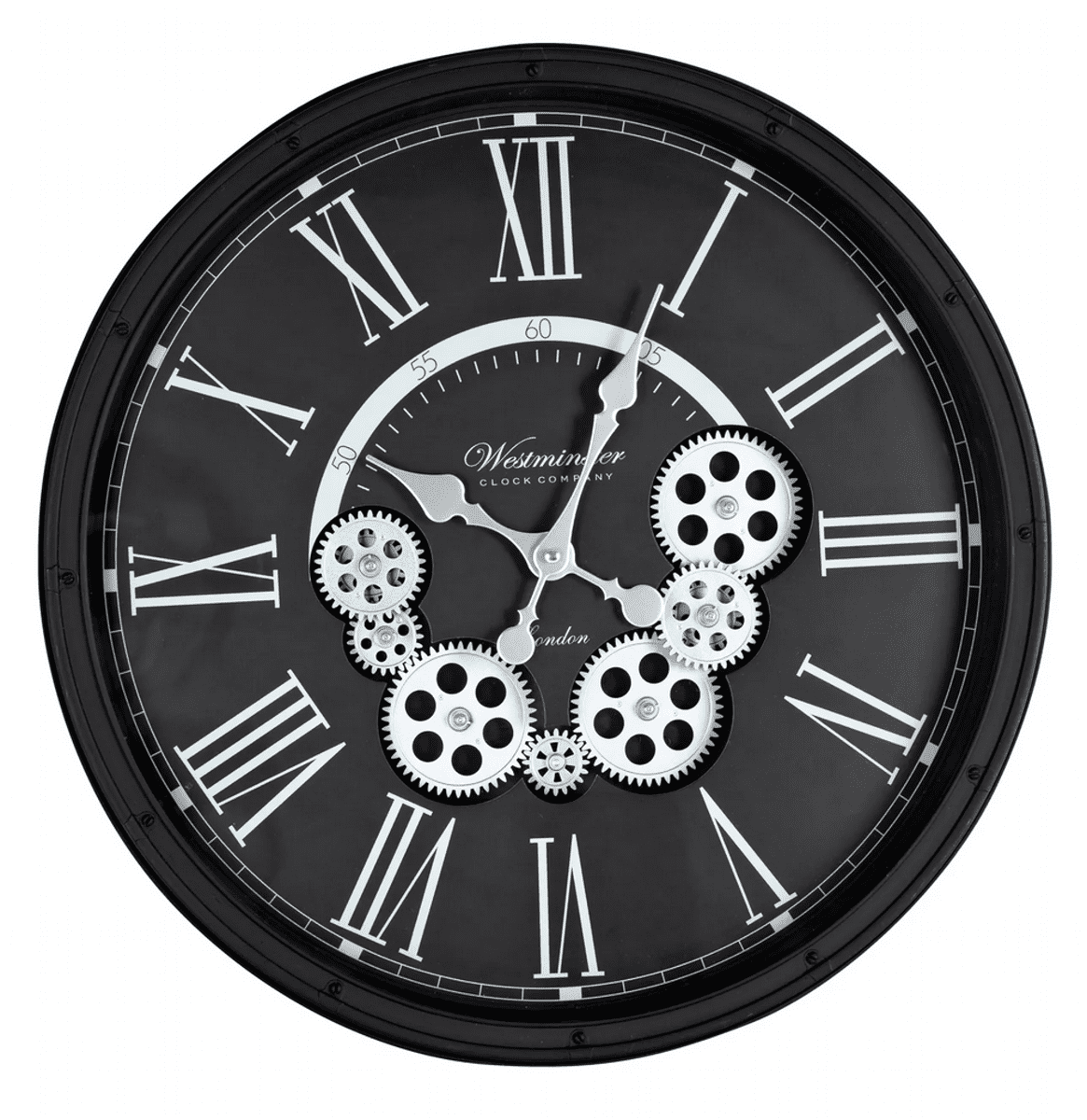 Nástěnné hodiny WESTMINSTER černá Ø 48 cm Mybesthome