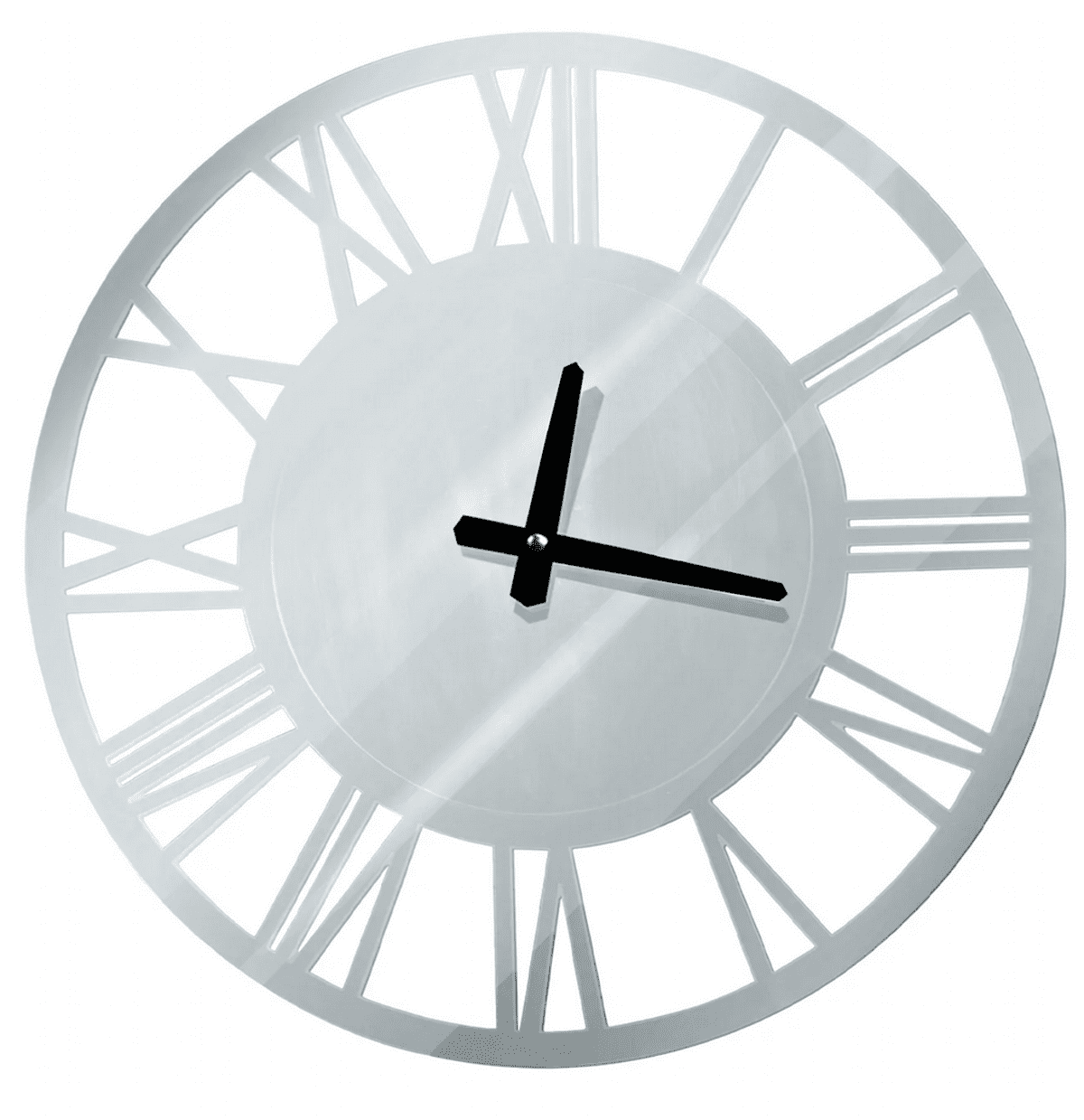 Nástěnné hodiny STYLLE stříbrná Ø 60 cm Mybesthome