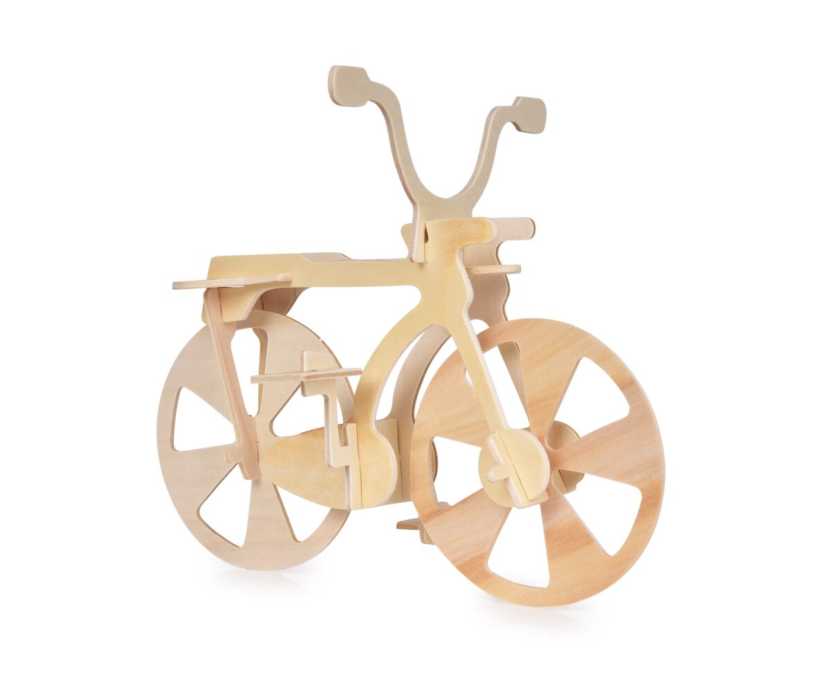 WOODCRAFT | 3D skládací dřevěná stavebnice KOLO | 21 cm | bez lepidla + můžeš vybarvit