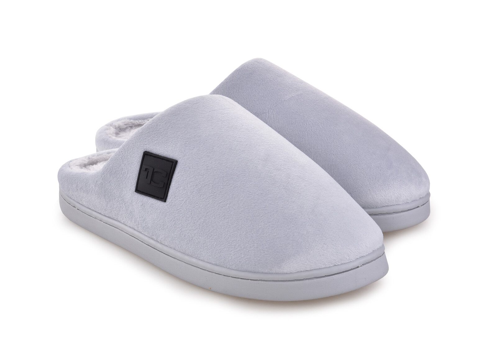 FC BLACK BADGE | hřejivé domácí pantofle | šedé