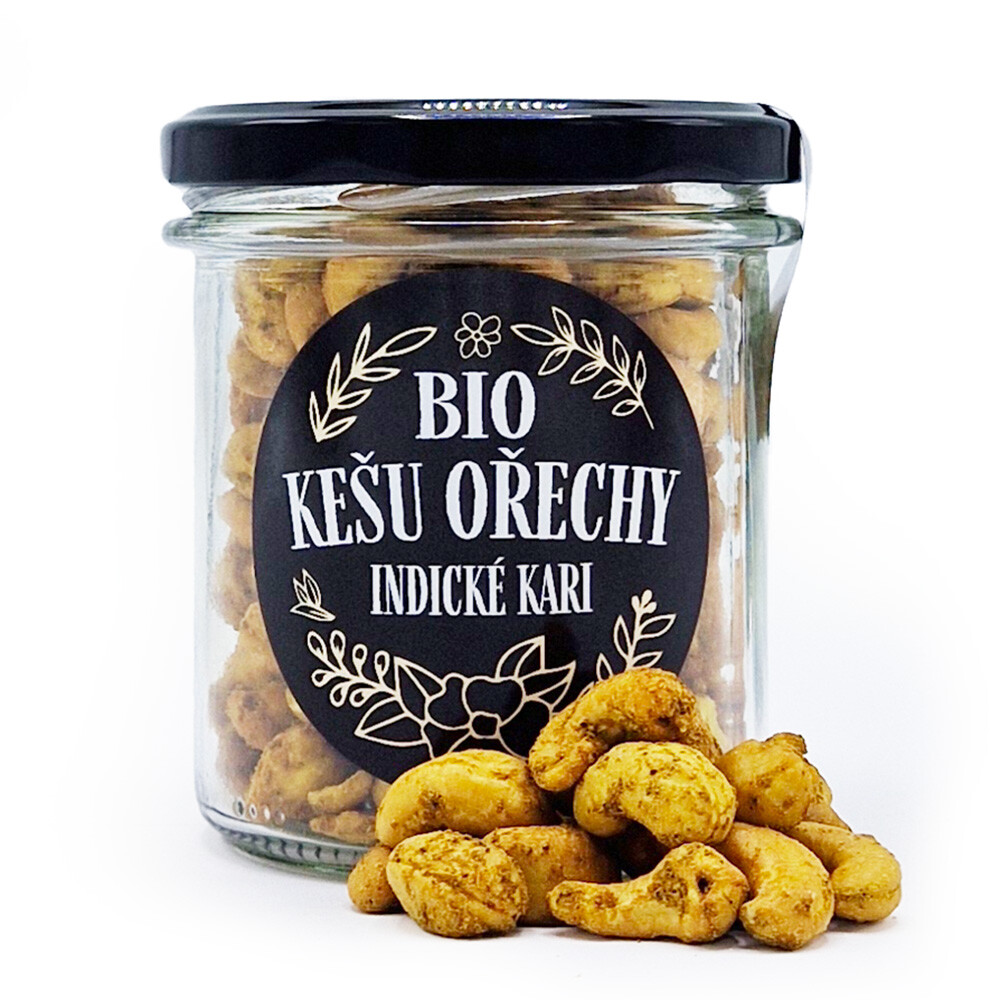 NATU Kešu ořechy s indickým kari BIO 150g