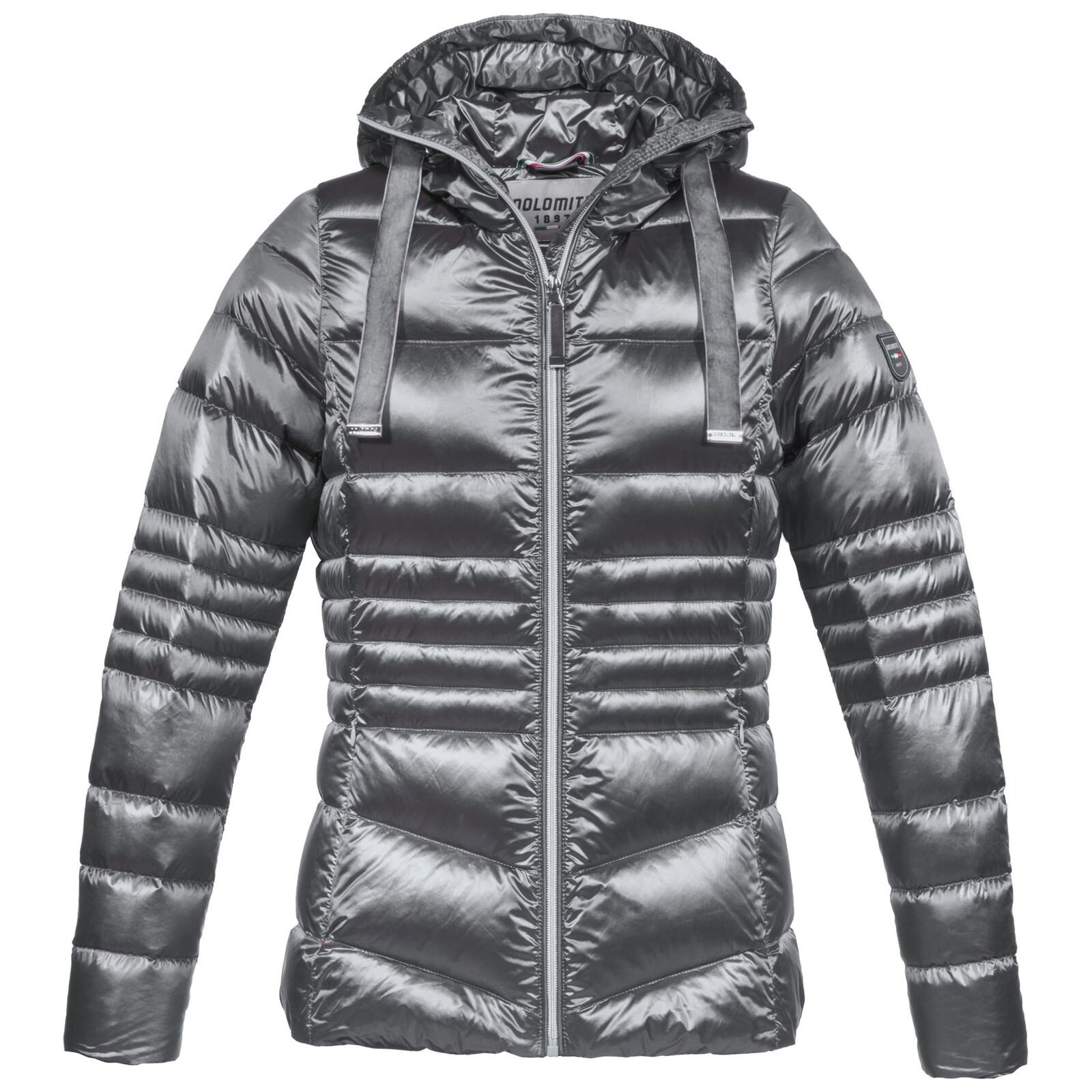 DOLOMITE Jacket Hood W's Corvara Satin Pearl Grey (vzorek) velikost: M