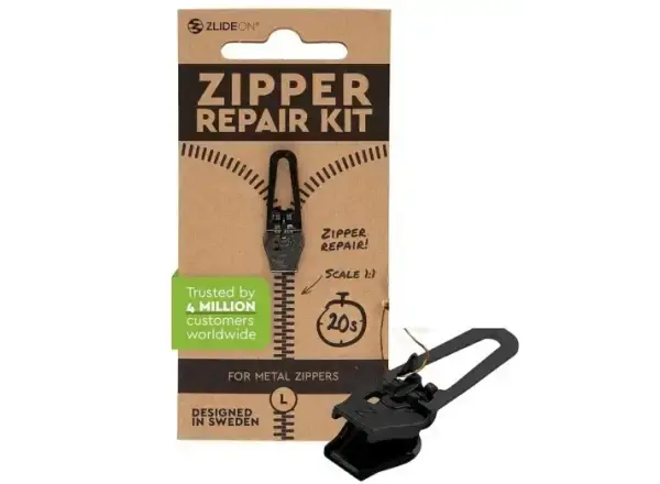 ZlideON opravný jezdec pro kovové zipy černá vel. L
