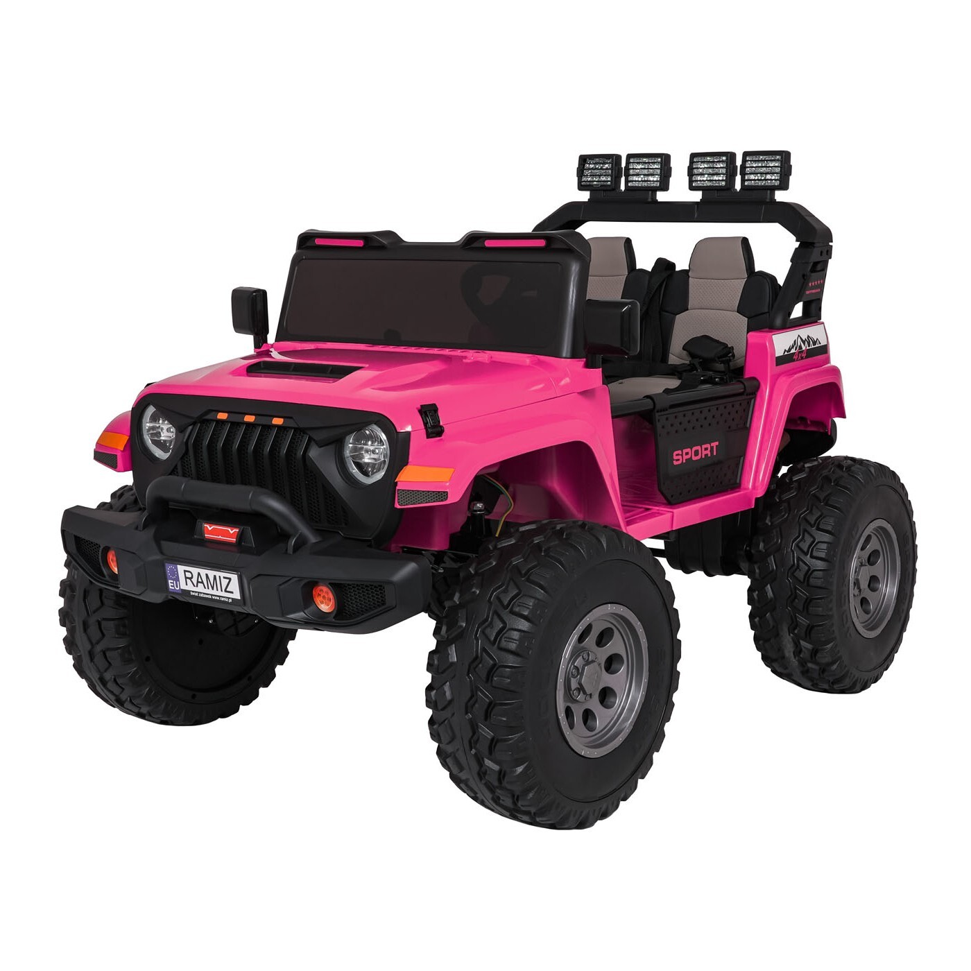 mamido Elektrické autíčko Extreme Sport 4x4 s proměnlivou velikostí růžové