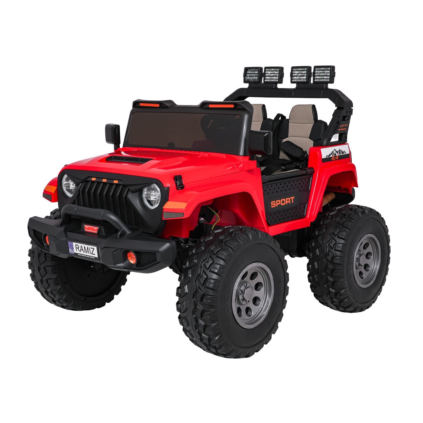 mamido Elektrické autíčko Extreme Sport 4x4 s proměnlivou velikostí červené