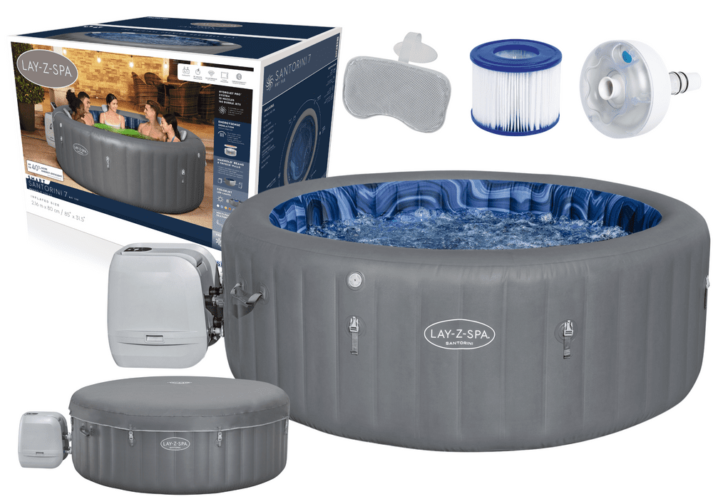 mamido Nafukovací lázně Santorini pro 7 osob 216 x 216 x 80 cm Bestway 6001T
