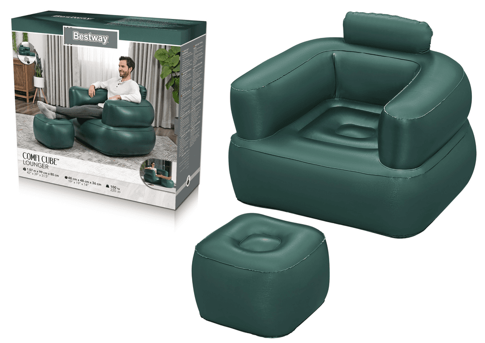 mamido Nafukovací křeslo Bestway 75137 tmavě zelené