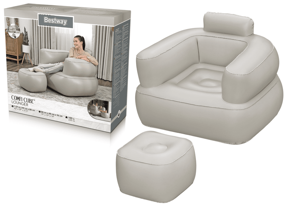 mamido Nafukovací křeslo Bestway 75137 světlé