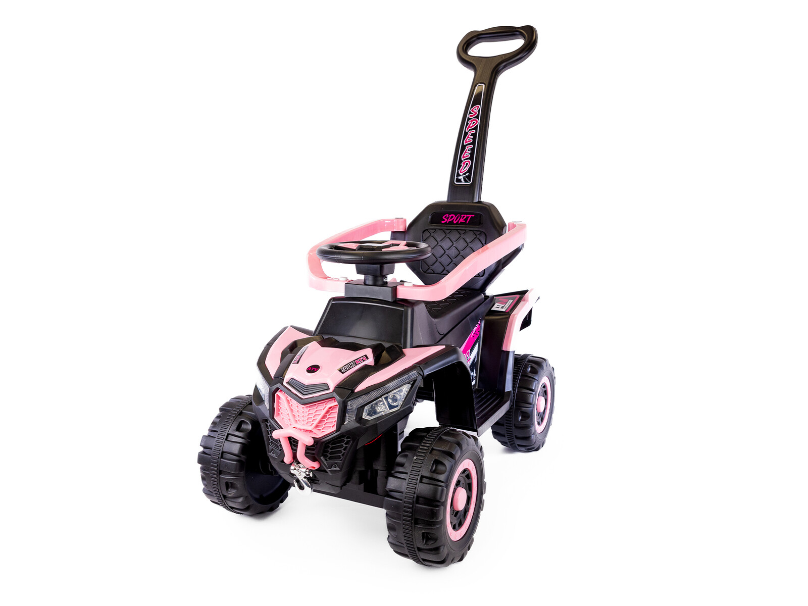 Mamido Mamido Speed MT280 Dětské elektrické odrážedlo | autíčko 3v1 s vodící tyčí růžové