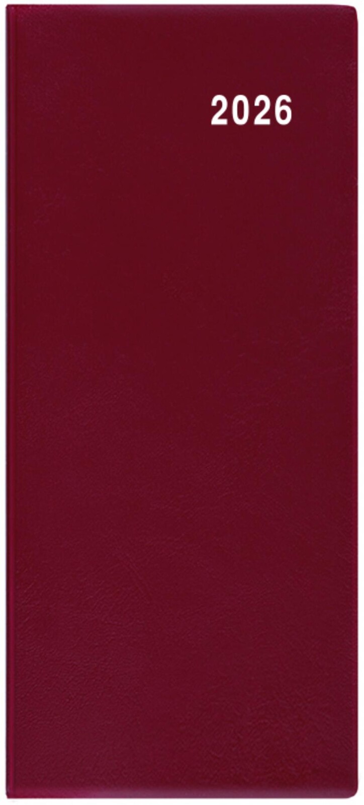 Měsíční kapesní diář 2025 - PVC, bordó