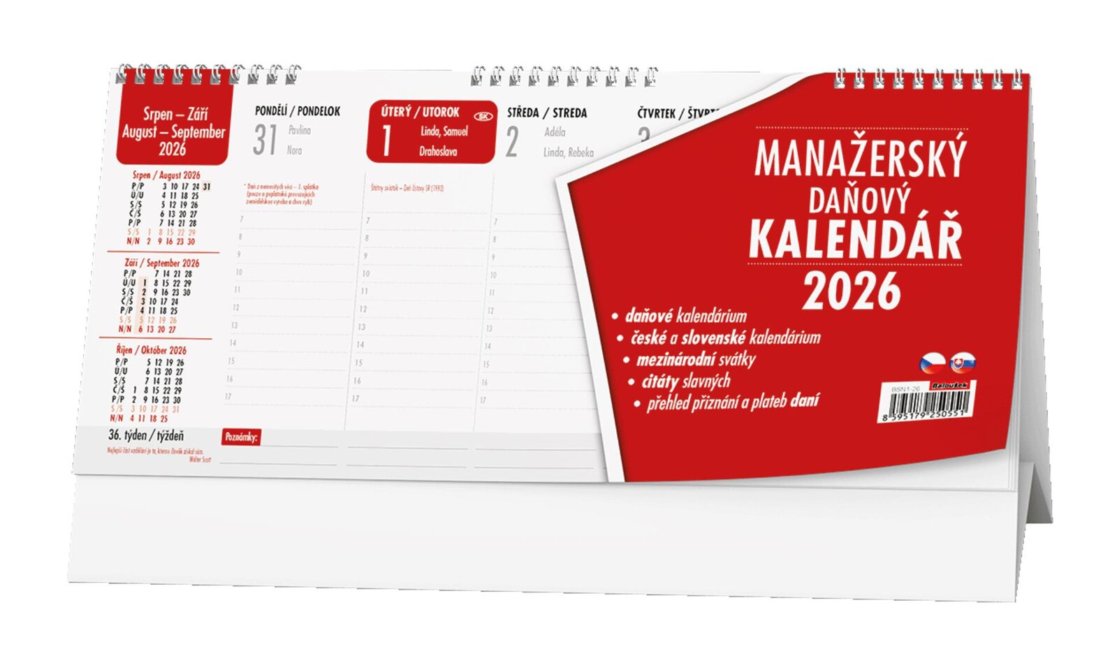 Stolní kalendář 2025 Manažerský daňový