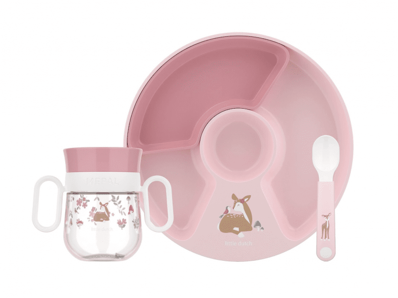 LITTLE DUTCH Dětská jídelní sada 3-dílná Fairy Garden