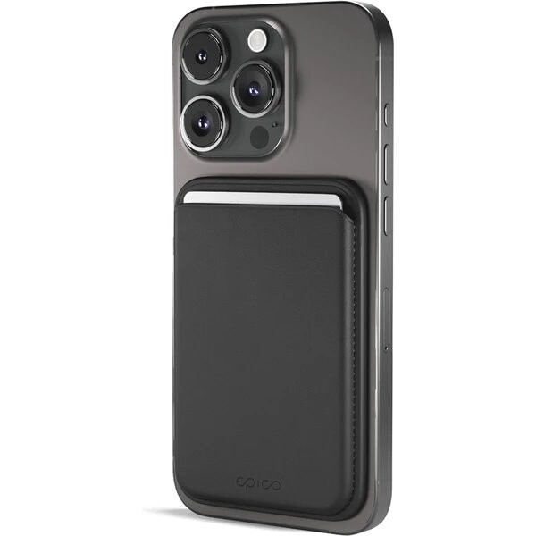 Epico Mag+ kožená peněženka černá