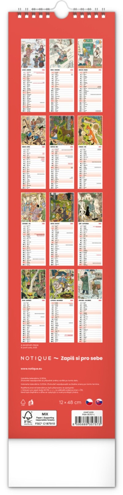 Josef Lada 2026 - nástěnný kalendář