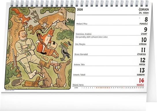 Josef Lada 2026 - stolní kalendář