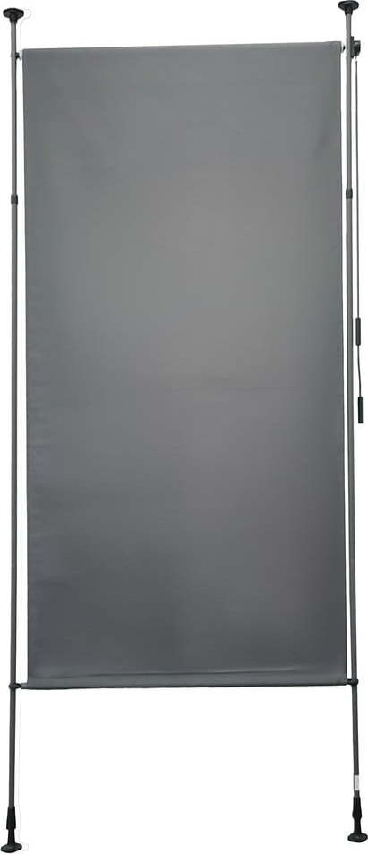 Šedá kovová/látková balkonová zástěna 120x225 cm – Garden Pleasure