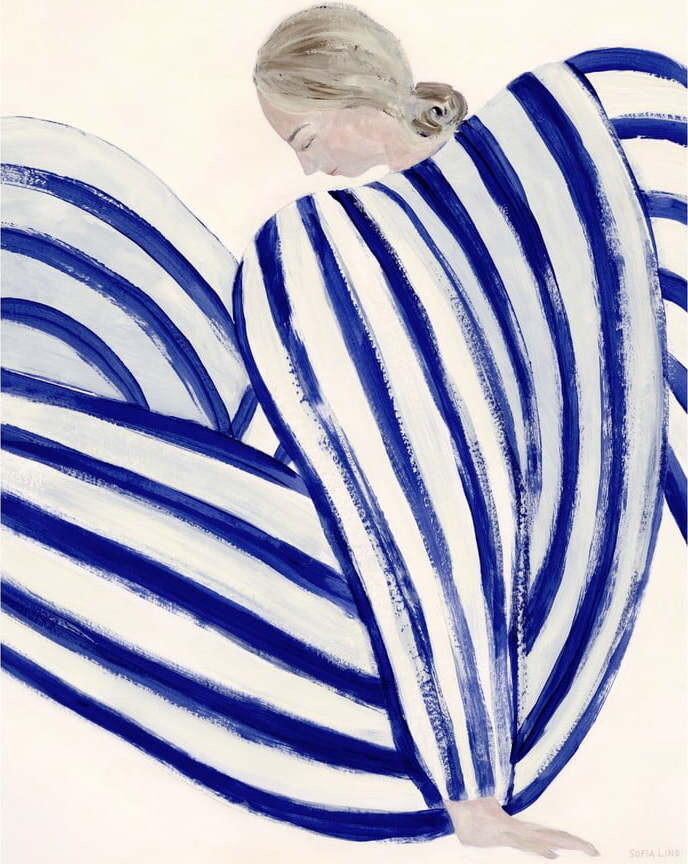 Plakát 30x40 cm Blue Stripe at Concorde – The Poster Club