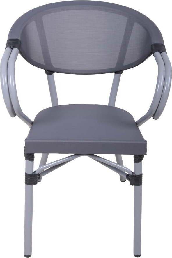 Šedé kovové zahradní židle v sadě 2 ks Toskana – Garden Pleasure