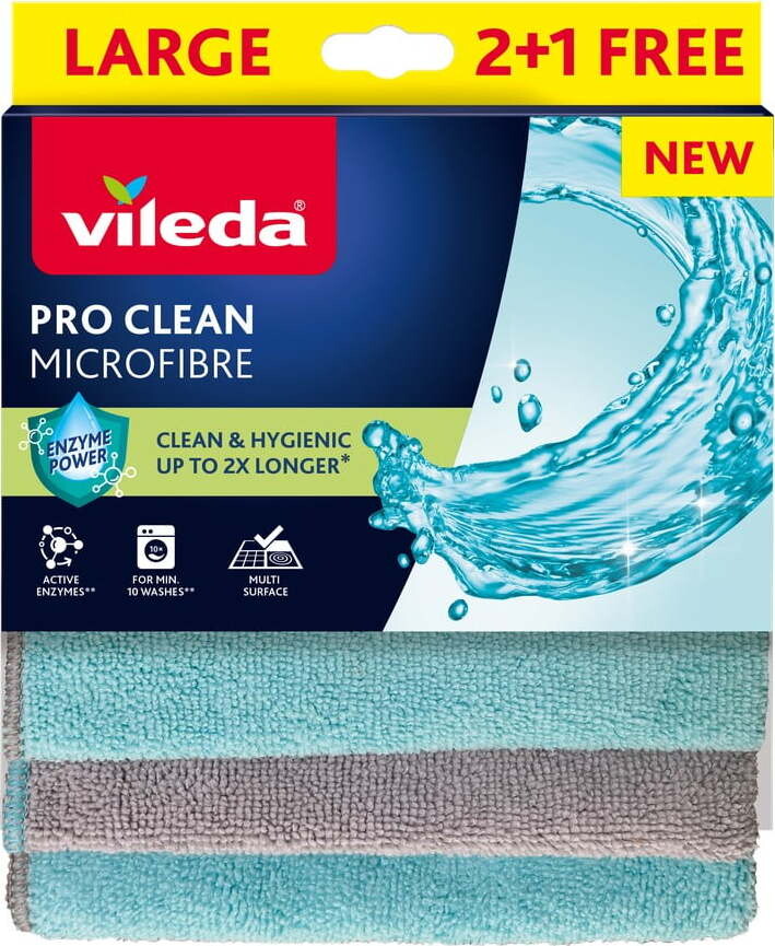 Hadříky z mikrovlákna v sadě 6 ks Pro Clean – Vileda