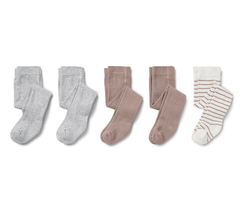 Tchibo - Dětské punčocháče - pro miminko - vel. 50/56 - barva: bílá/s proužky