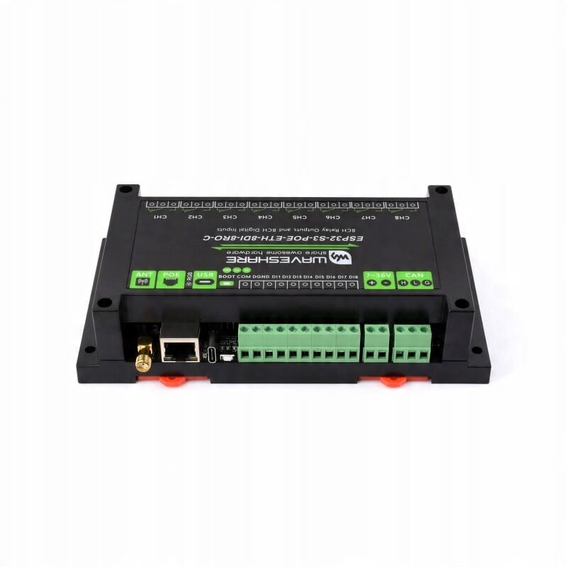Modul relé ESP32-S3 WiFi Lan Ethernet W5500 Can napájení PoE