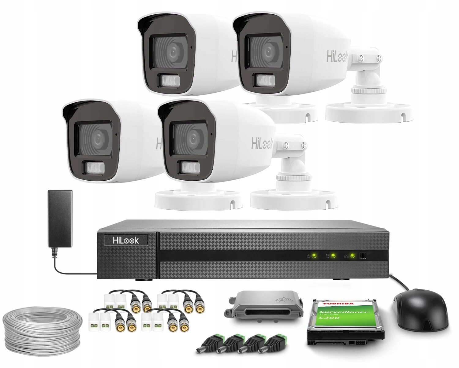 Sada pro monitorování Ahd 4x TVICAM-B2M-20DL FullHD Dual-Light 20 m 2Mpx