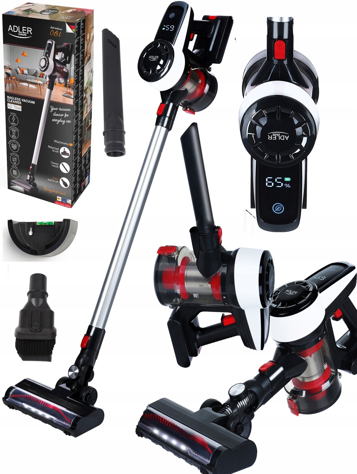 Vysavač Bezdrátový Vertikální Cyklónový Ruční Vysavač 30 Minut Provozu