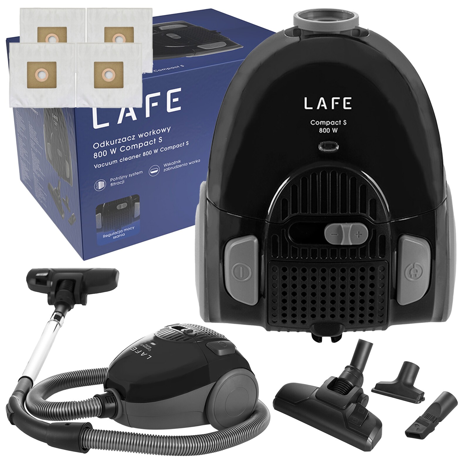 Vysavač Tradiční Na Koberce Panelů Výkonný 800 W Sáčky Bonus
