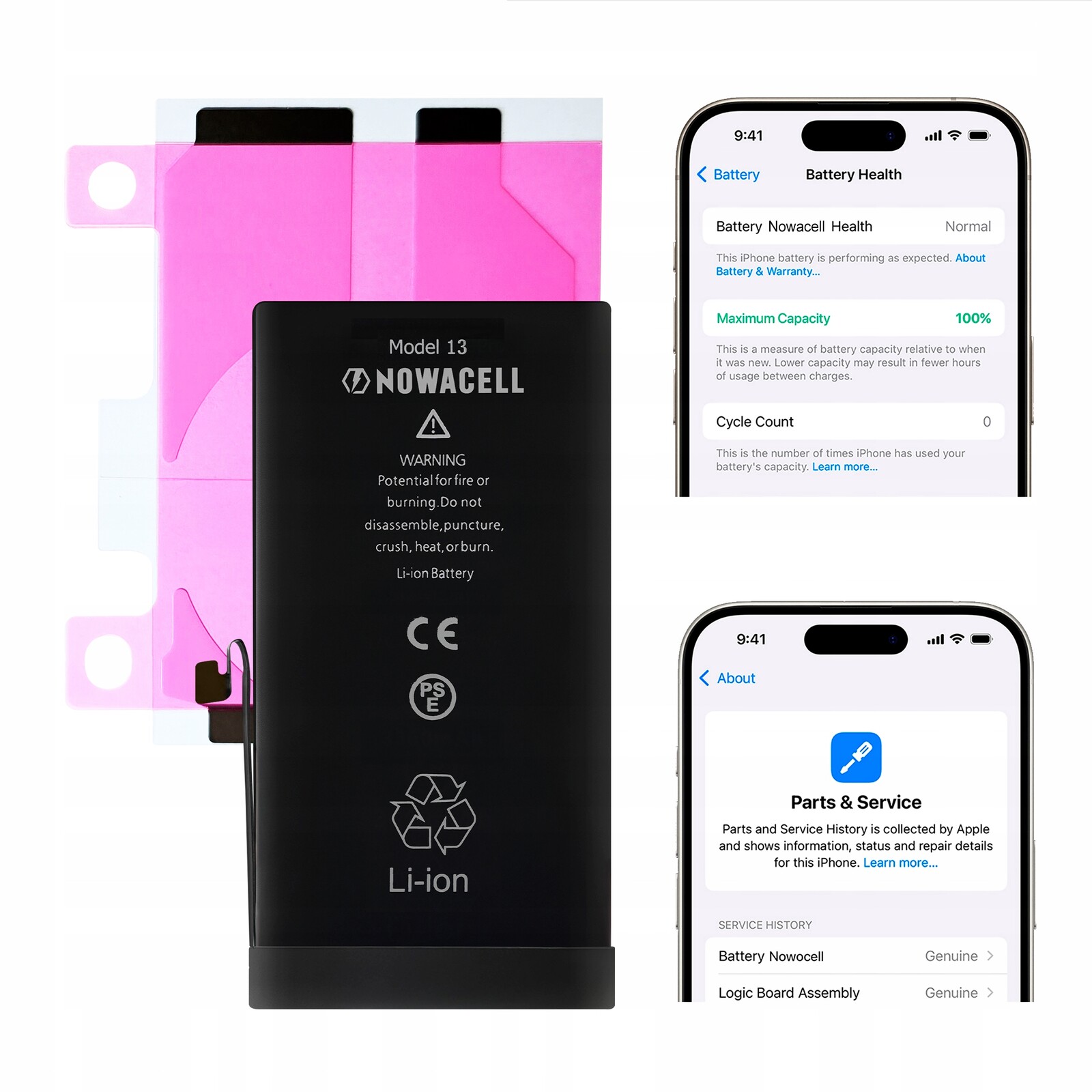 Baterie iPhone 13 3510 mAh Diagnosable Větší kapacita Kondice 100 %